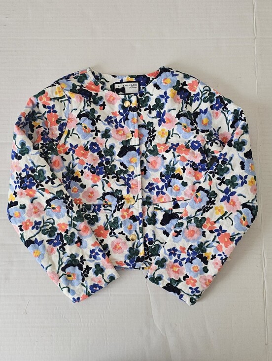 Janie and Jack Other - JANIE And JACK floral Quilted Jacket Childs Size 7-8 Corduroy Snap Front
